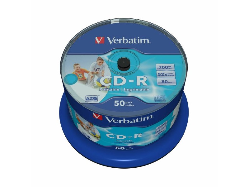 CD-R Verbatim AZO Wide Inkjet Printable 50 броя (50 броя)