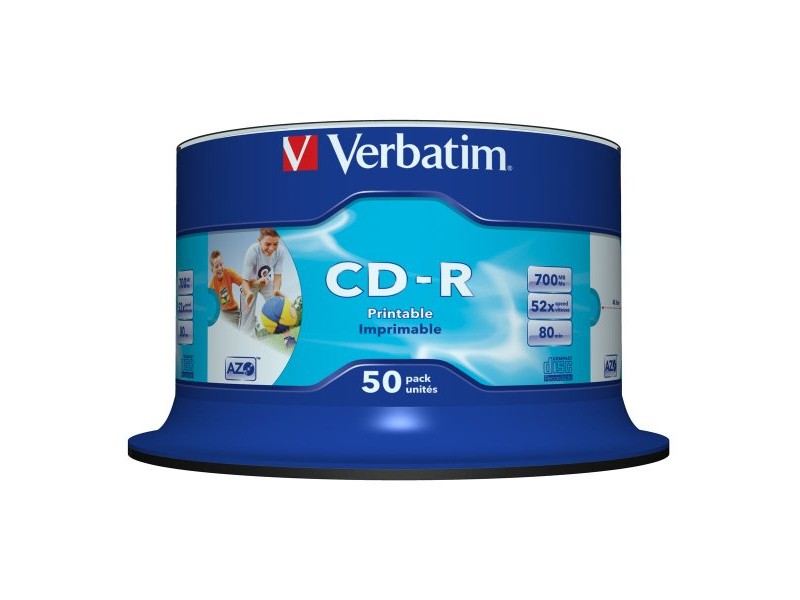 CD-R Verbatim AZO Wide Inkjet Printable 50 броя (50 броя)