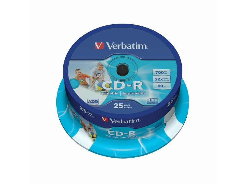 CD-R за принтиране Verbatim 43439 700 MB 52x 25 pcs 700 MB