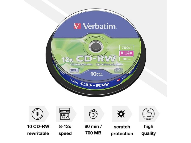 CD-RW Verbatim 43480