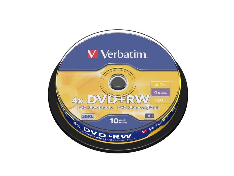 DVD-RW Verbatim    10 броя Черен 4,7 GB 4x (10 броя)