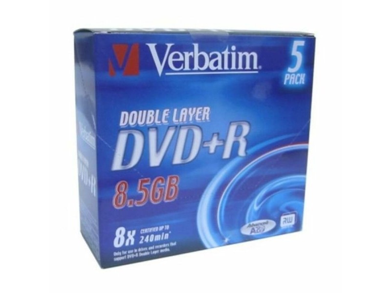 DVD-R Verbatim    8,5 GB 8x 5 pcs 5 броя 8,5 GB 8x (5 броя)