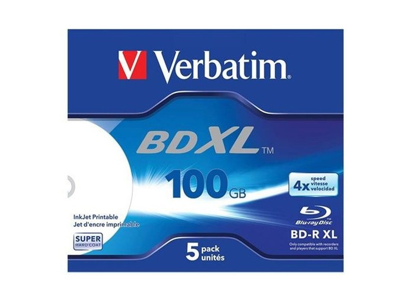 Blu-Ray BD-R Verbatim 5 броя 4x