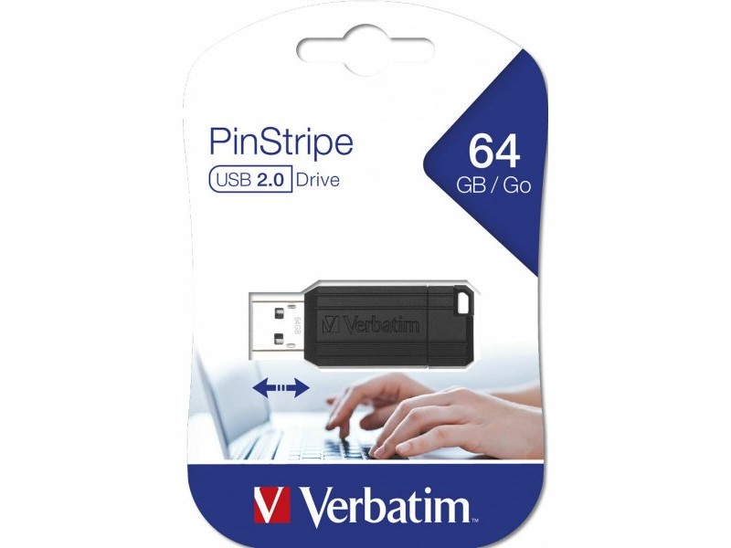 USB стик Verbatim 49065 Черен 64 GB