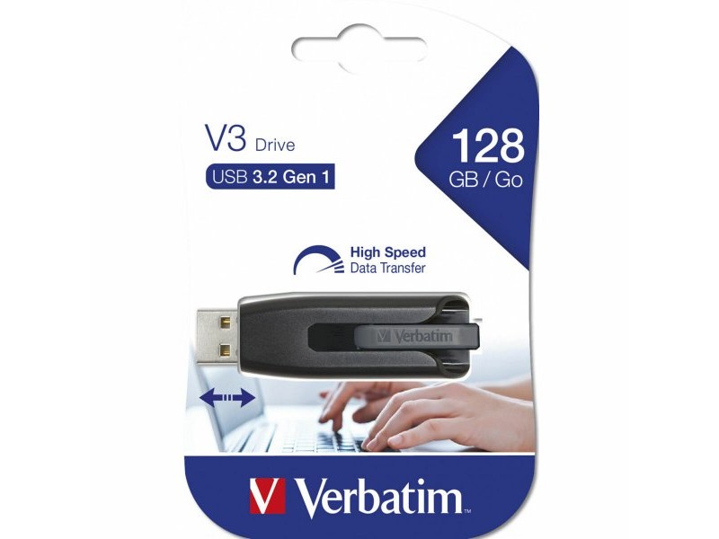 USB стик Verbatim 49189 Черен Сив Многоцветен 128 GB