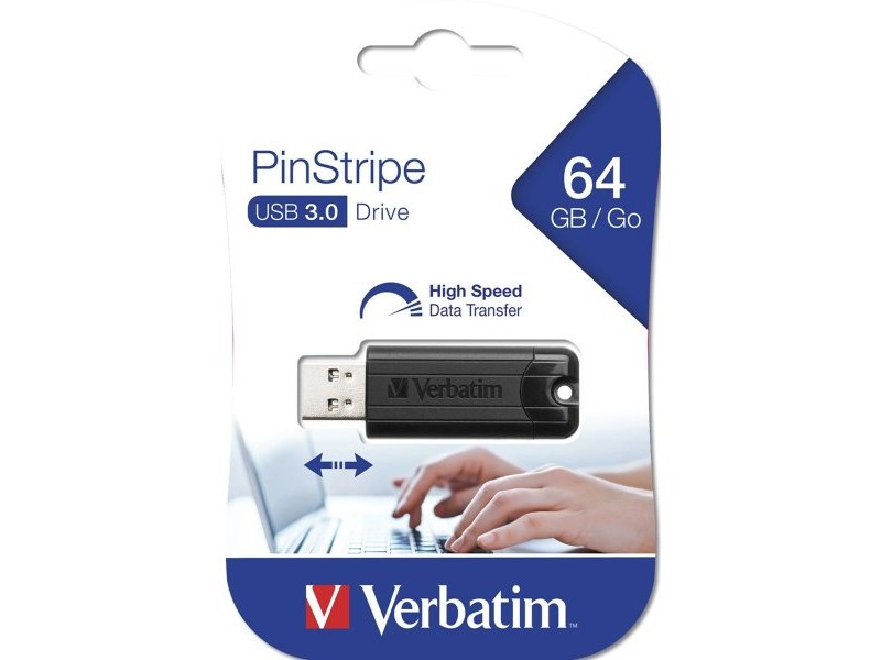 USB стик Verbatim 49318 Черен 64 GB (1 броя)