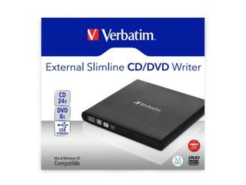 Външно записващо устройство Verbatim Slimline CD/DVD 24x