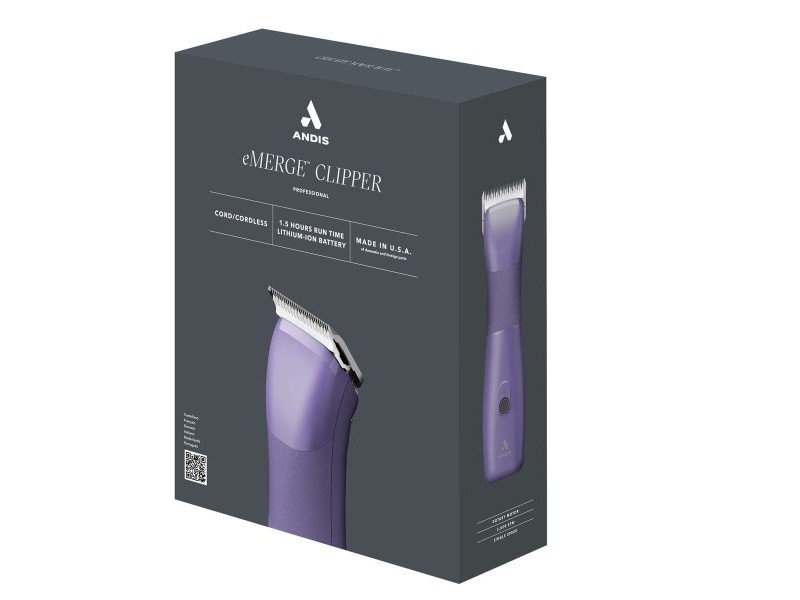 Уред за подстригване на домашни животни Andis EMERGE Clipper Лилав