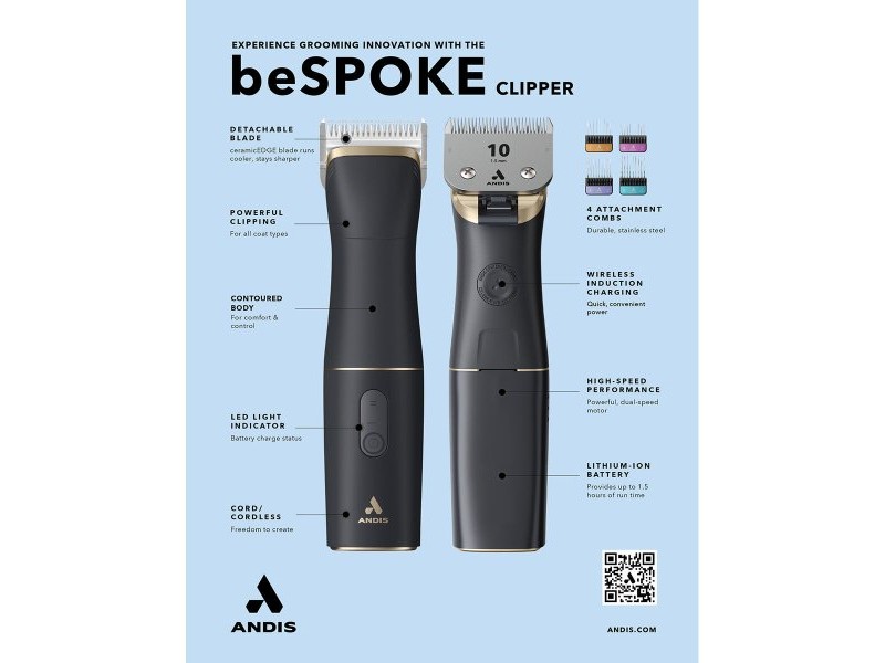 Уред за подстригване на домашни животни Andis BESPOKE Черен