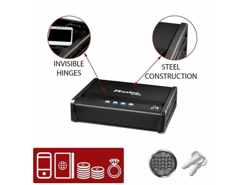 Сейф Master Lock Черен Неръждаема стомана Стомана