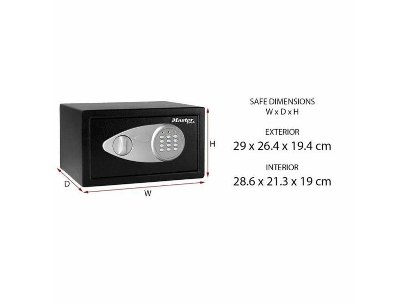 Сейф Master Lock X041ML Черен Черен/Сив Стомана 11,7 x 7,9 x 5 cm Сейф Master Lock X041ML Черен Черен/Сив Стомана 11,7 x 7,9 x 5 cm