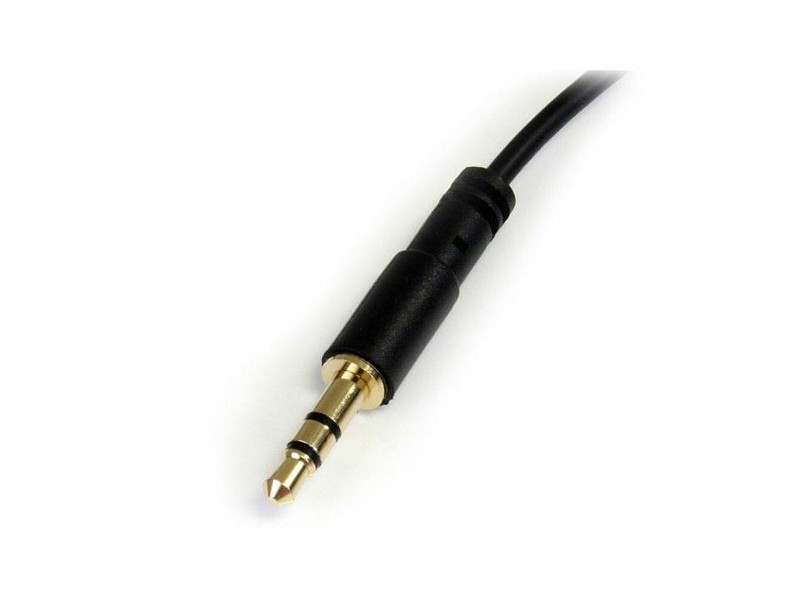 Аудио кабел с жак (3,5 mm) към 2 RCA кабел Startech MU6MMSRA             Черен 1.8 m