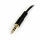 Аудио кабел с жак (3,5 mm) към 2 RCA кабел Startech MU6MMSRA             Черен 1.8 m