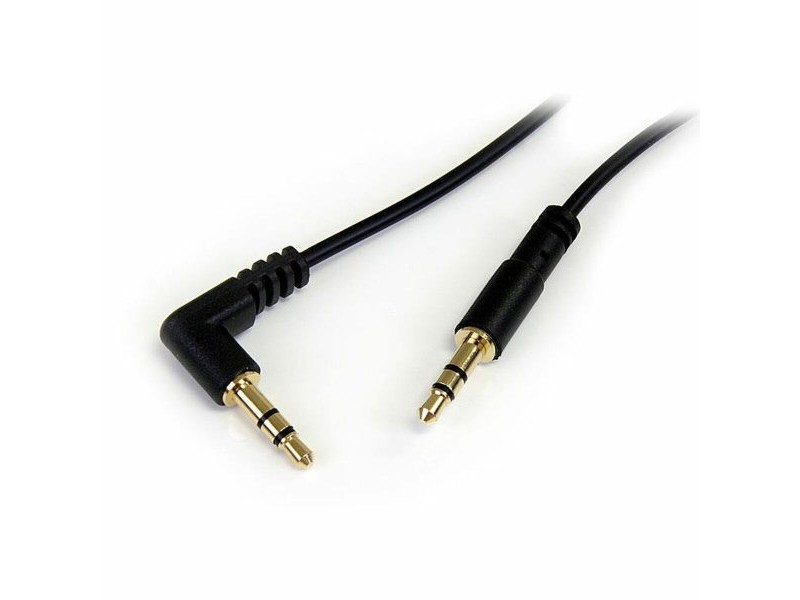 Аудио кабел с жак (3,5 mm) към 2 RCA кабел Startech MU1MMSRA             Черен 0,3 m