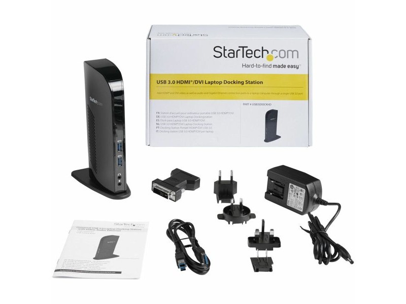 USB извод Startech USB3SDOCKHD Черен 20 W