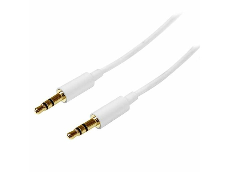 Аудио кабел с жак (3,5 mm) към 2 RCA кабел Startech MU2MMMSWH Бял