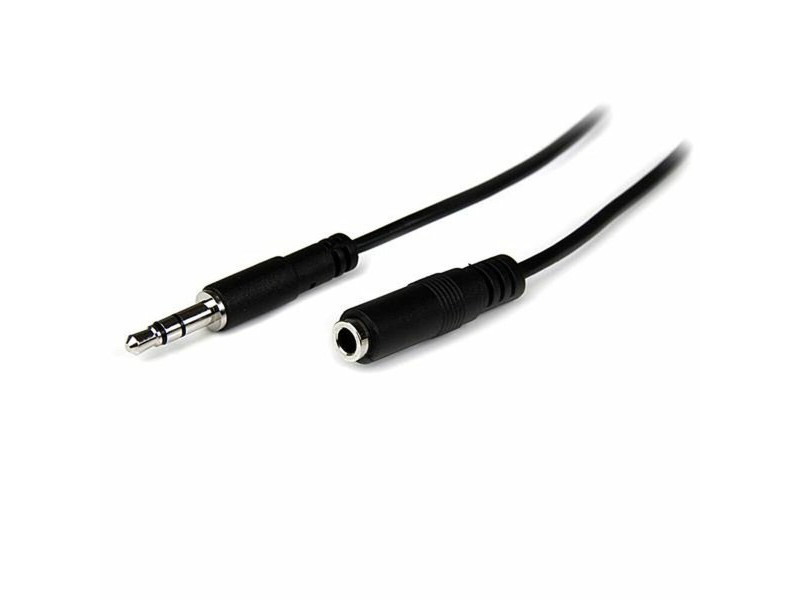 Кабел за удължаване за слушалки с микрофон Startech MU2MMFS              (2 m) Черен