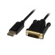 Адаптер DisplayPort към DVI Startech DP2DVIMM3BS Черен 90 cm