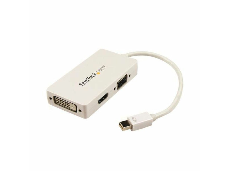 Mini Адаптер за DisplayPort към VGA/DVI/HDMI Startech MDP2VGDVHDW Бял Черен