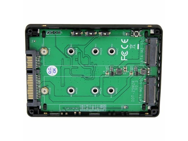 Aдаптер за твърд диск Startech 25S22M2NGFFR Черен