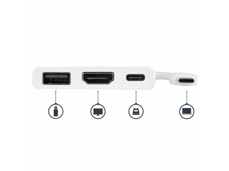 Dock Startech CDP2HDUACPW          4K Ultra HD Бял