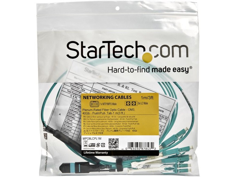 Оптичен кабел Startech MPO8LCPL3M 3 m