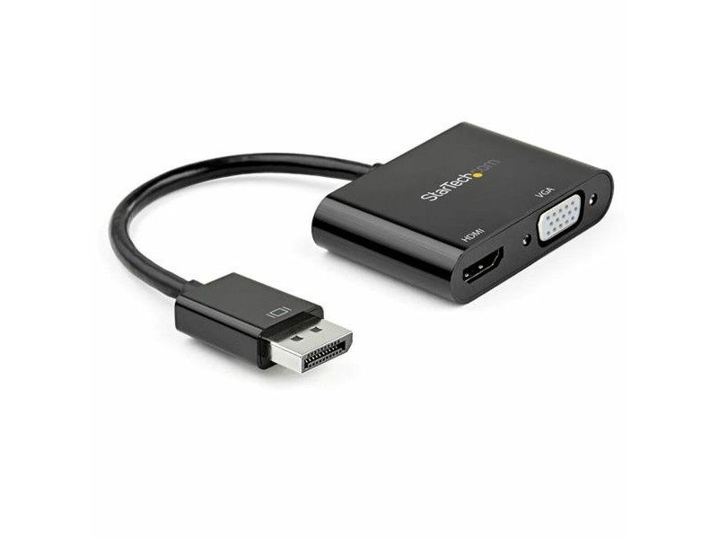 Адаптер за мини дисплей порт към HDMI/VGA Startech DP2VGAHD20           4K Ultra HD Черен