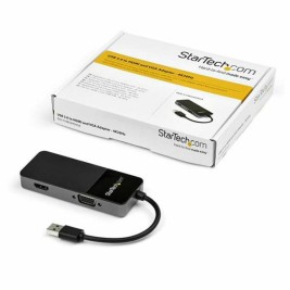 Адаптер за USB към VGA/HDMI Startech USB32HDVGA Черен 4K Ultra HD