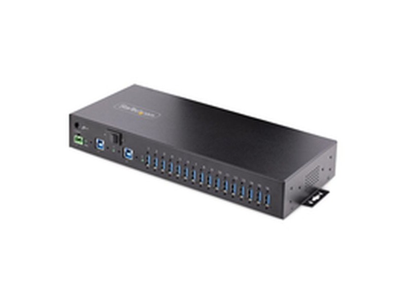 USB извод Startech Hub Ladrón USB 3.0 5Gb de 16 Puertos Industrial - Metal - Montaje en Rack/Superficie/DIN - Carga Compartida U USB извод Startech Hub Ladrón USB 3.0 5Gb de 16 Puertos Industrial - Metal - Montaje en Rack/Superficie/DIN - Carga Compartida U