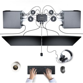 KVM суич Startech C2-DH46-UA2-CBL-KVM 1,5 m