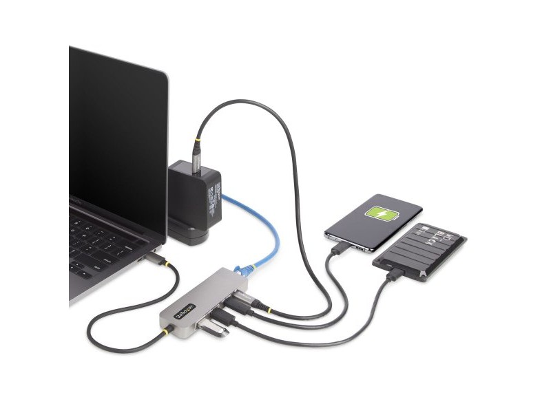 USB-C извод Startech 10G2A1C25EPD-USB-HUB Сив