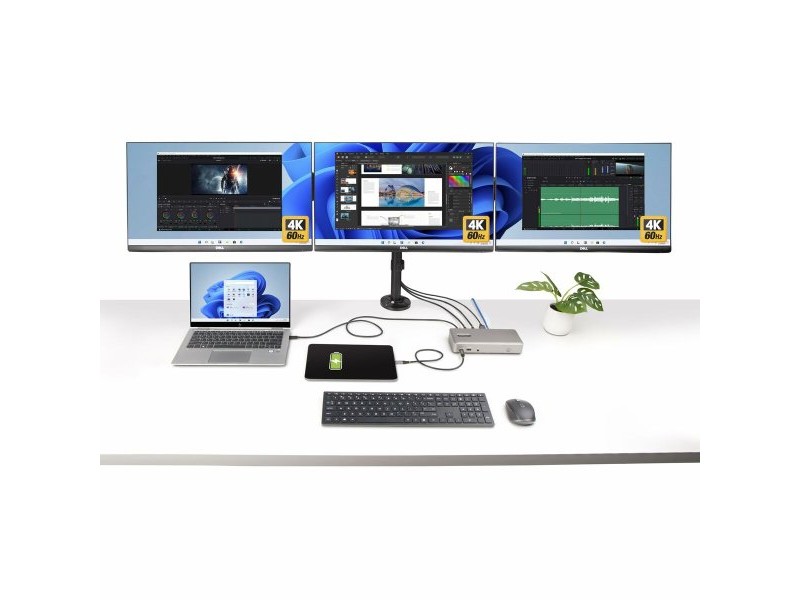 USB извод Startech 150UE-USB4DOCKTRIPLE Сив