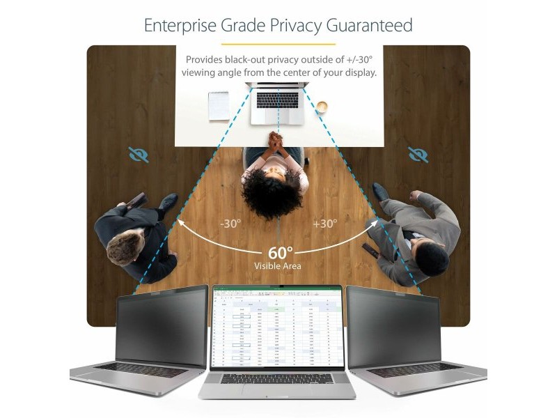 Кабел HDMI Startech 14LT6-PRIVACY-SCREEN Черен