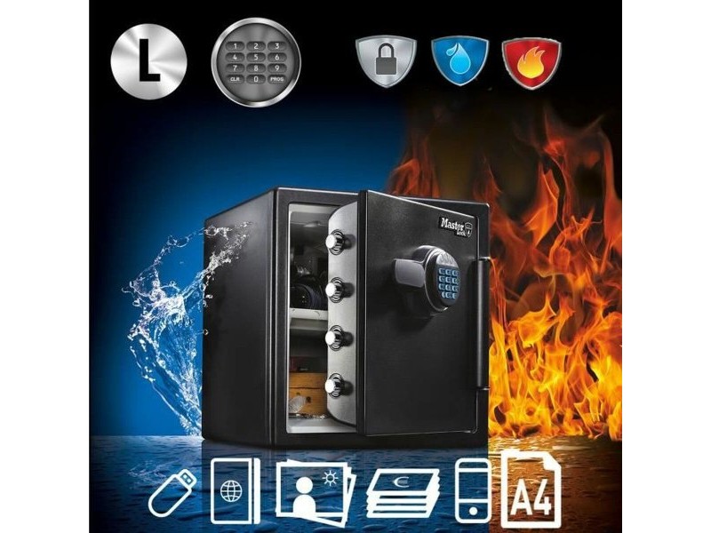 Сейф с електронна ключалка Master Lock CHW30300EURHRO 10 L