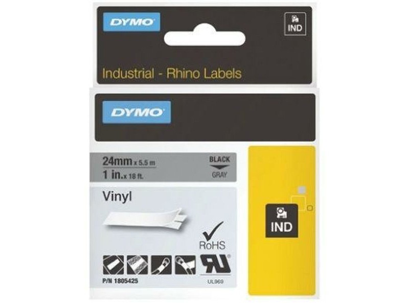 Ламинирана лента за етикетиране Dymo ID1-12 Бял Черен 12 mm x 5,5 m
