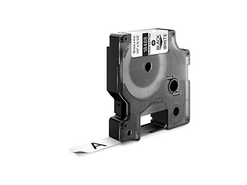 Ламинирана лента за етикетиране Dymo 18488 Бял Черен/Бял 12 mm