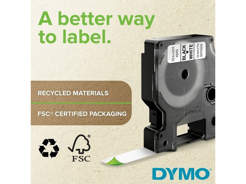 Ламинирана касета Dymo Nylon Flexible IND Многоцветен Черен/Жълт