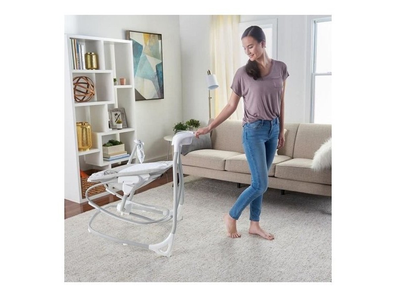 Люлеещ се стол Ingenuity 2-in-1 Swing Lounger - Raylan Сив Бял Люлеещ се стол Ingenuity 2-in-1 Swing Lounger - Raylan Сив Бял