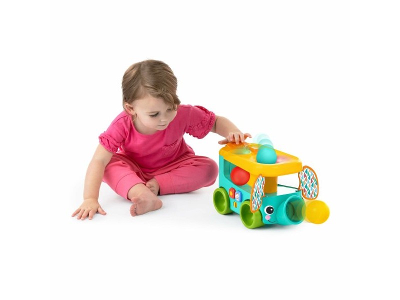 Играчка за дърпане Bright Starts Pop & Roll Safari Bus