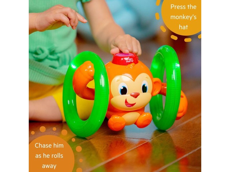 Музикална Играчка Bright Starts Little Roll & Glow Monkey Музикална Играчка Bright Starts Little Roll & Glow Monkey