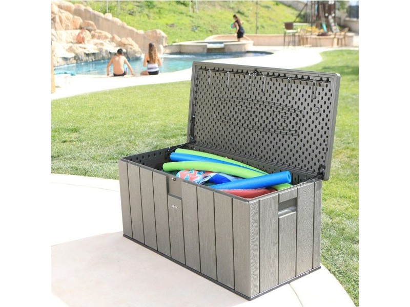 Градински съндък за съхранение Lifetime Кафяв 570 L 150 x 69 x 72 cm Стомана Пластмаса Градински съндък за съхранение Lifetime Кафяв 570 L 150 x 69 x 72 cm Стомана Пластмаса