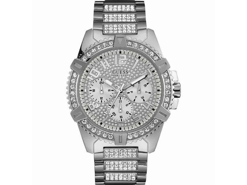 Мъжки часовник Guess W0799G1 Сребрист (Ø 48 mm)