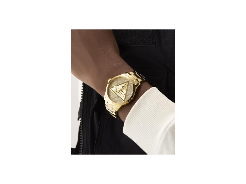 Мъжки часовник Guess BADGE Златен