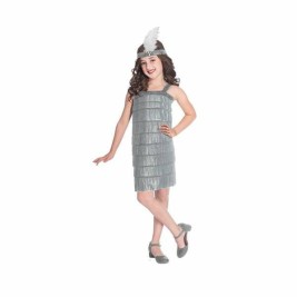 Маскировъчен костюм за деца Silver Flapper 10-12 години Сребрист (2 Части)