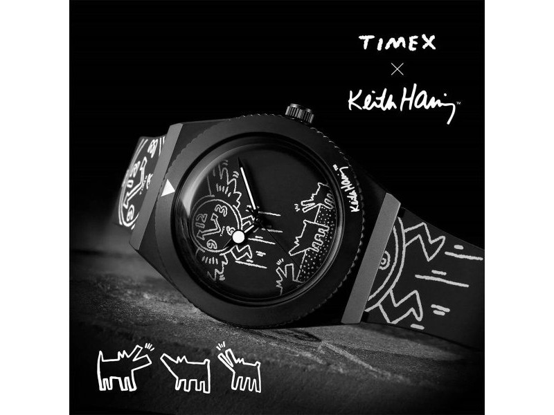 Мъжки часовник Timex Q X KEITH HARING SPECIAL EDT. Черен (Ø 38 mm)