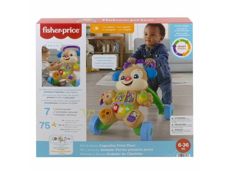 Проходилка с колела Fisher-Price Звук Светлини Куче Многоезичен