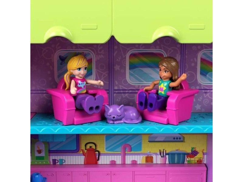 Playset Polly Pocket Transforming Kitten Airplane-Box