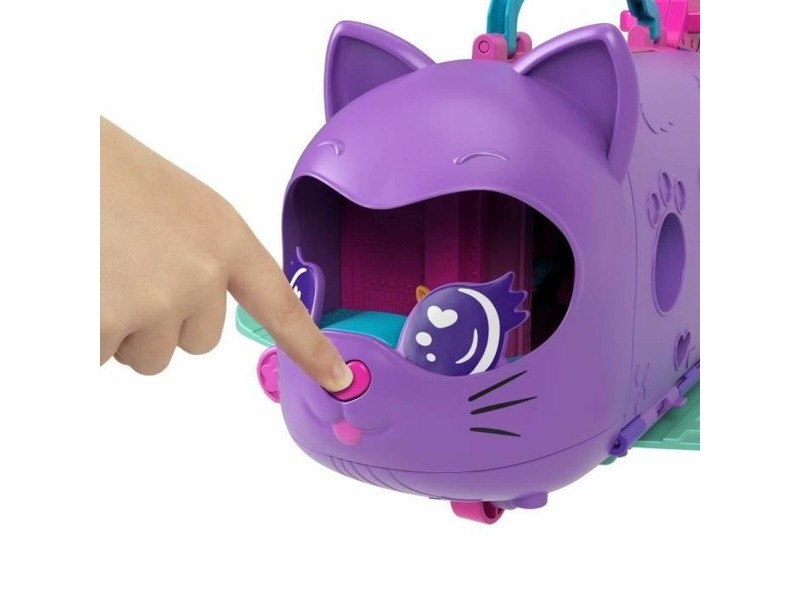 Playset Polly Pocket Transforming Kitten Airplane-Box