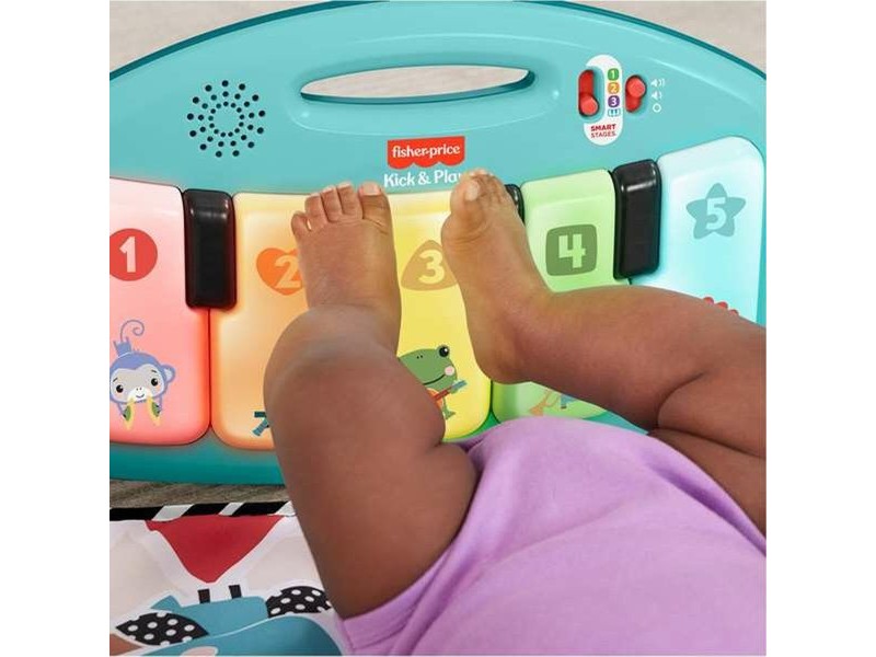 Подложка за игра Fisher-Price Kick and Play Пластмаса Дрънкалка Пиано ES
