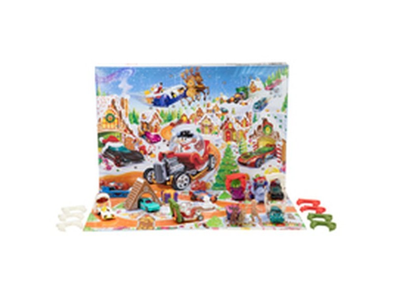 Коледен Календар Hot Wheels Метал Пластмаса Спортни